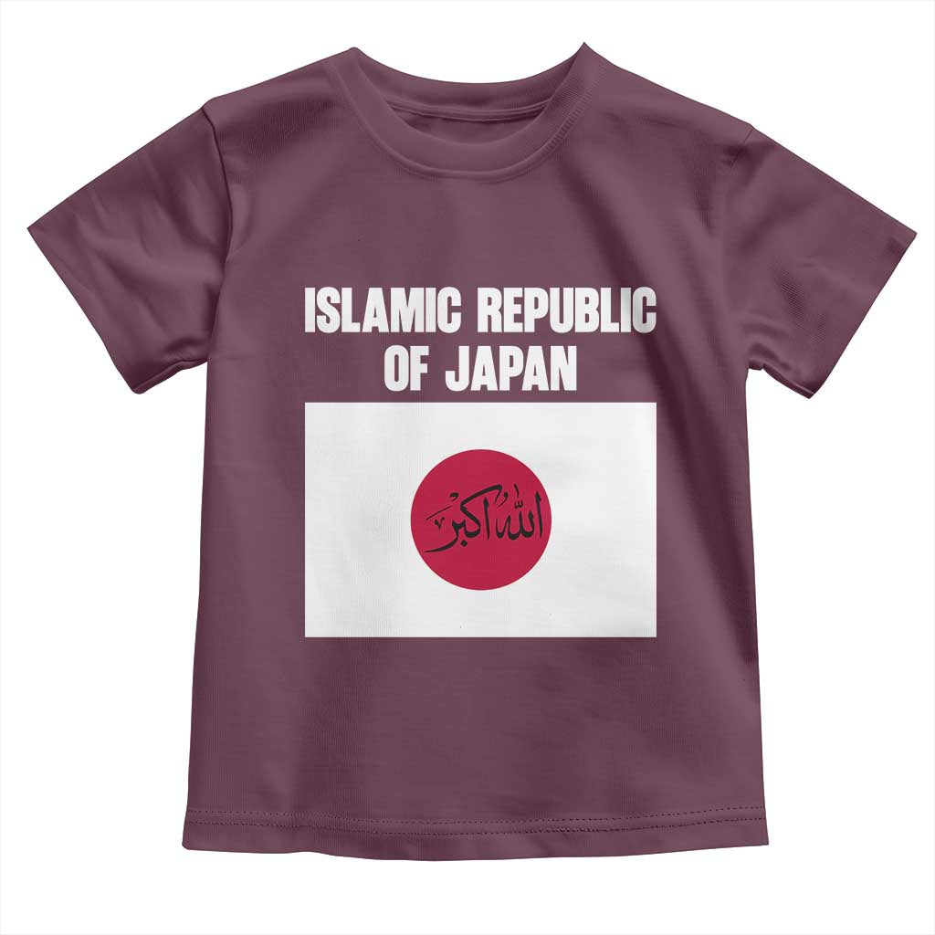 Islamic Republic of Japan Arabic Calligraphy Flag Toddler T Shirt Allahu Akbar Presidential Gaffe Satirical