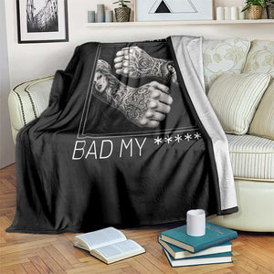 Its Gonna Be Bad Slang Quote Throw Blanket Distressed Fighting Fists West Coast Tattoo Graphic TS02 Print Your Wear
