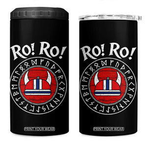 Ro Ro Ro Viking Chant Norway Football Fans 4 in 1 Can Cooler Tumbler Norwegian Pride Distressed Norse Runes Shield Patriotic Supporter TS02 One Size: 16 oz Black Print Your Wear