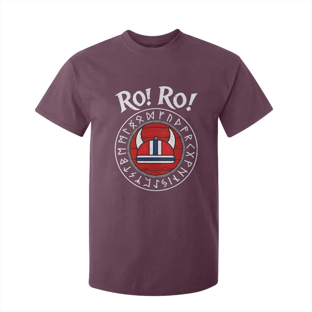 Ro Ro Ro Viking Chant Norway Football Fans T Shirt For Kid Norwegian Pride Distressed Norse Runes Shield Patriotic Supporter