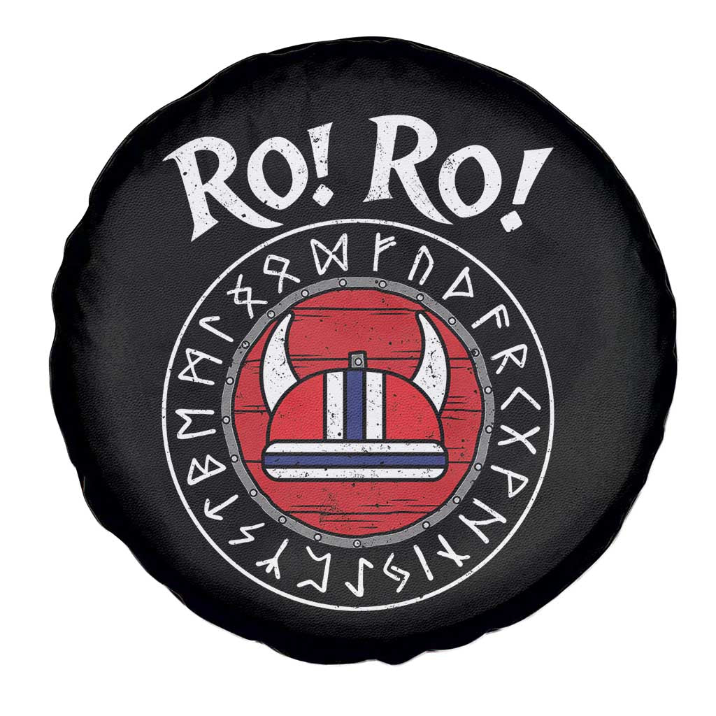 Ro Ro Ro Viking Chant Norway Football Fans Spare Tire Cover Norwegian Pride Distressed Norse Runes Shield Patriotic Supporter TS02 Print Your Wear
