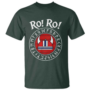 Ro Ro Ro Viking Chant Norway Football Fans T Shirt Norwegian Pride Distressed Norse Runes Shield Patriotic Supporter