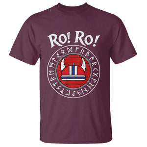 Ro Ro Ro Viking Chant Norway Football Fans T Shirt Norwegian Pride Distressed Norse Runes Shield Patriotic Supporter