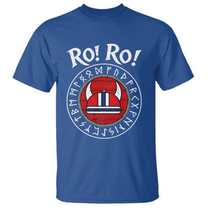 Ro Ro Ro Viking Chant Norway Football Fans T Shirt Norwegian Pride Distressed Norse Runes Shield Patriotic Supporter