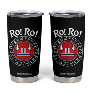 Ro Ro Ro Viking Chant Norway Football Fans Tumbler Cup Norwegian Pride Distressed Norse Runes Shield Patriotic Supporter TS02 Black Print Your Wear