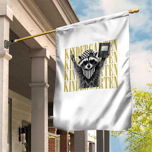 Cool Kindergarten Raccoon Back to School Garden Flag First Day of School Funny Kids Gift TS02 Print Your Wear