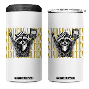 Cool Kindergarten Raccoon Back to School 4 in 1 Can Cooler Tumbler First Day of School Funny Kids Gift TS02 One Size: 16 oz White Print Your Wear
