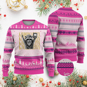 Cool Kindergarten Raccoon Back to School Ugly Christmas Sweater First Day of School Funny Kids Gift