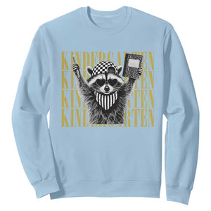 Cool Kindergarten Raccoon Back to School Sweatshirt First Day of School Funny Kids Gift