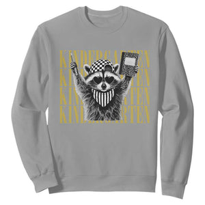 Cool Kindergarten Raccoon Back to School Sweatshirt First Day of School Funny Kids Gift