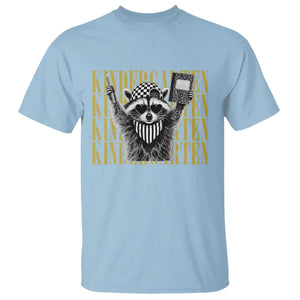 Cool Kindergarten Raccoon Back to School T Shirt First Day of School Funny Kids Gift