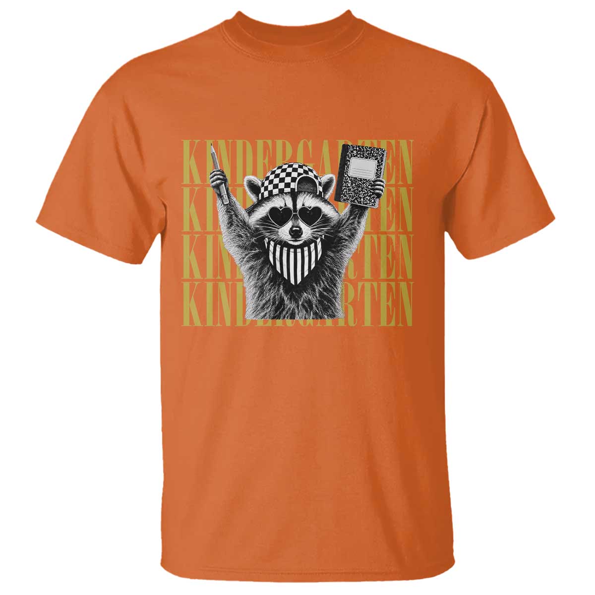 Cool Kindergarten Raccoon Back to School T Shirt First Day of School Funny Kids Gift