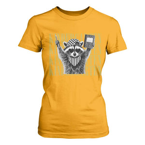 Cool Kindergarten Raccoon Back to School T Shirt For Women First Day of School Funny Kids Gift