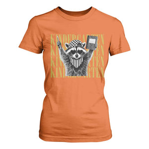 Cool Kindergarten Raccoon Back to School T Shirt For Women First Day of School Funny Kids Gift
