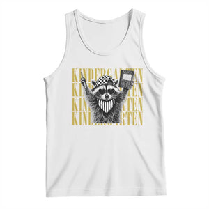 Cool Kindergarten Raccoon Back to School Tank Top First Day of School Funny Kids Gift