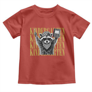 Cool Kindergarten Raccoon Back to School Toddler T Shirt First Day of School Funny Kids Gift