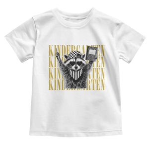 Cool Kindergarten Raccoon Back to School Toddler T Shirt First Day of School Funny Kids Gift
