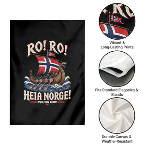 Funny Heia Norge Soccer Viking Row Garden Flag Ro Ro Norway Football Fans Norwegian Pride TS02 Print Your Wear