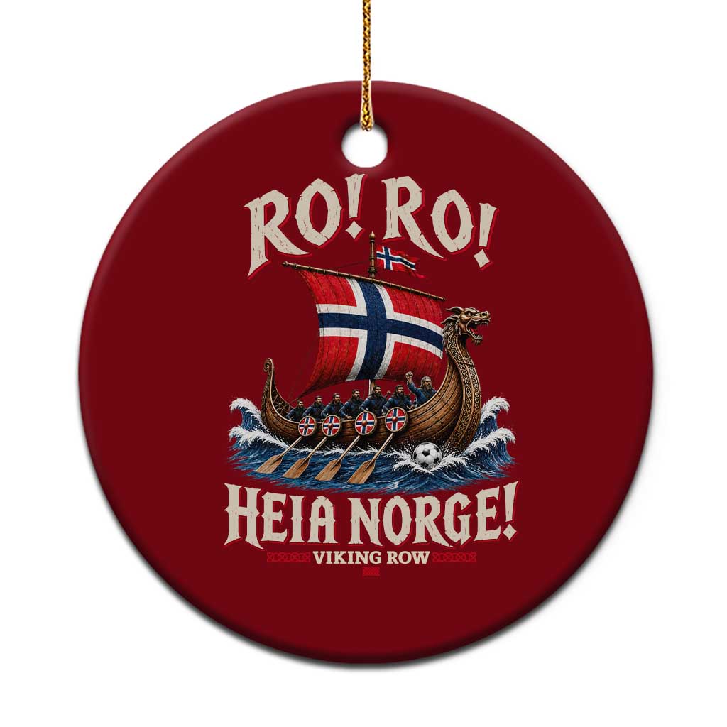 Funny Heia Norge Soccer Viking Row Ceramic Ornament Ro Ro Norway Football Fans Norwegian Pride TS02 1pc Red Print Your Wear