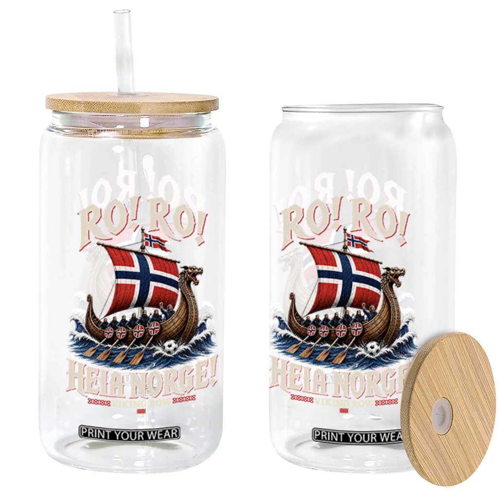 Funny Heia Norge Soccer Viking Row Glass Can Ro Ro Norway Football Fans Norwegian Pride TS02 Print Your Wear