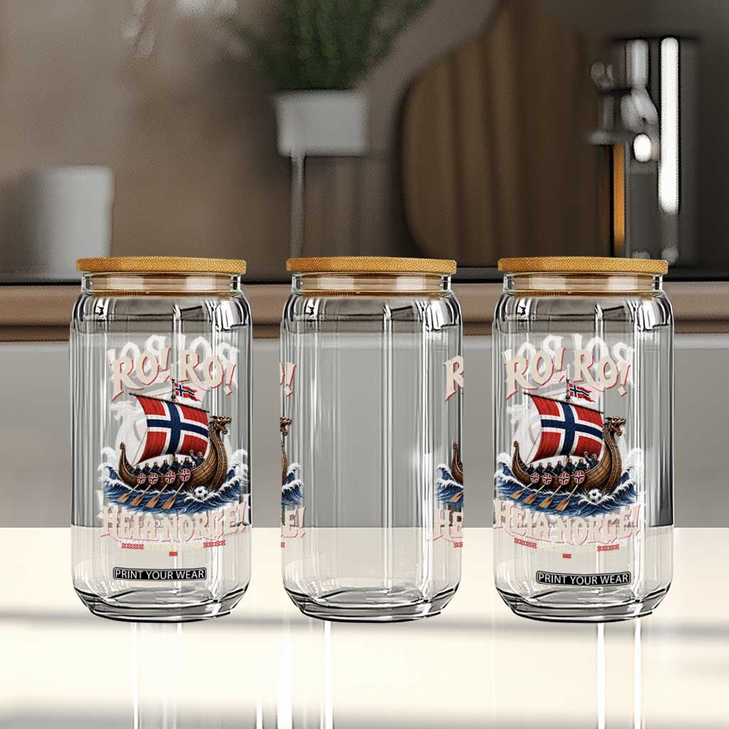 Funny Heia Norge Soccer Viking Row Glass Can Ro Ro Norway Football Fans Norwegian Pride TS02 Print Your Wear