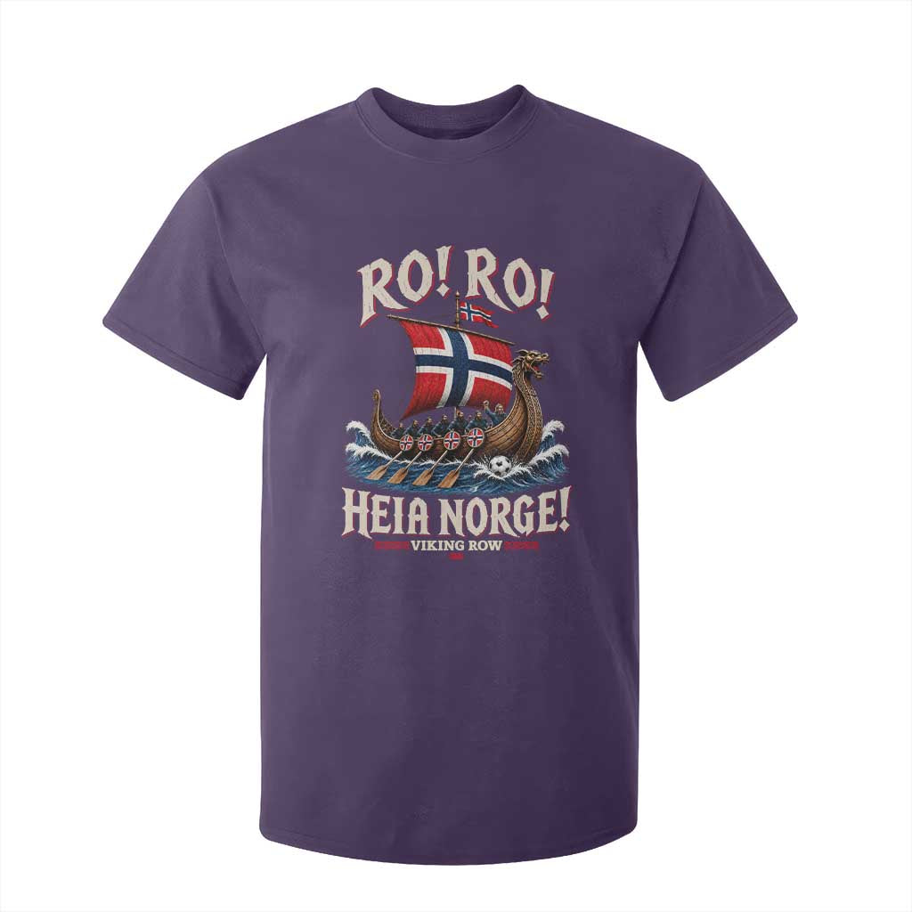 Funny Heia Norge Soccer Viking Row T Shirt For Kid Ro Ro Norway Football Fans Norwegian Pride TS02 Purple Print Your Wear
