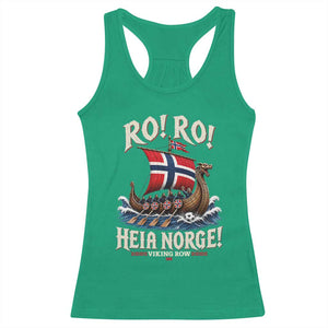 Funny Heia Norge Soccer Viking Row Racerback Tank Top Ro Ro Norway Football Fans Norwegian Pride TS02 Irish Green Print Your Wear