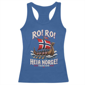 Funny Heia Norge Soccer Viking Row Racerback Tank Top Ro Ro Norway Football Fans Norwegian Pride TS02 Royal Blue Print Your Wear