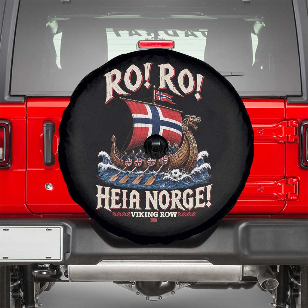 Funny Heia Norge Soccer Viking Row Spare Tire Cover Ro Ro Norway Football Fans Norwegian Pride TS02 Black Print Your Wear