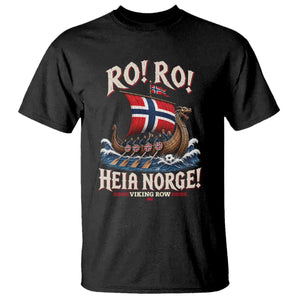 Funny Heia Norge Soccer Viking Row T Shirt Ro Ro Norway Football Fans Norwegian Pride TS02 Black Print Your Wear