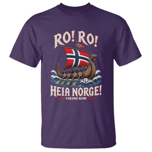 Funny Heia Norge Soccer Viking Row T Shirt Ro Ro Norway Football Fans Norwegian Pride TS02 Purple Print Your Wear