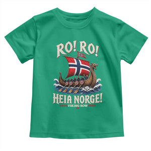 Funny Heia Norge Soccer Viking Row Toddler T Shirt Ro Ro Norway Football Fans Norwegian Pride TS02 Irish Green Print Your Wear