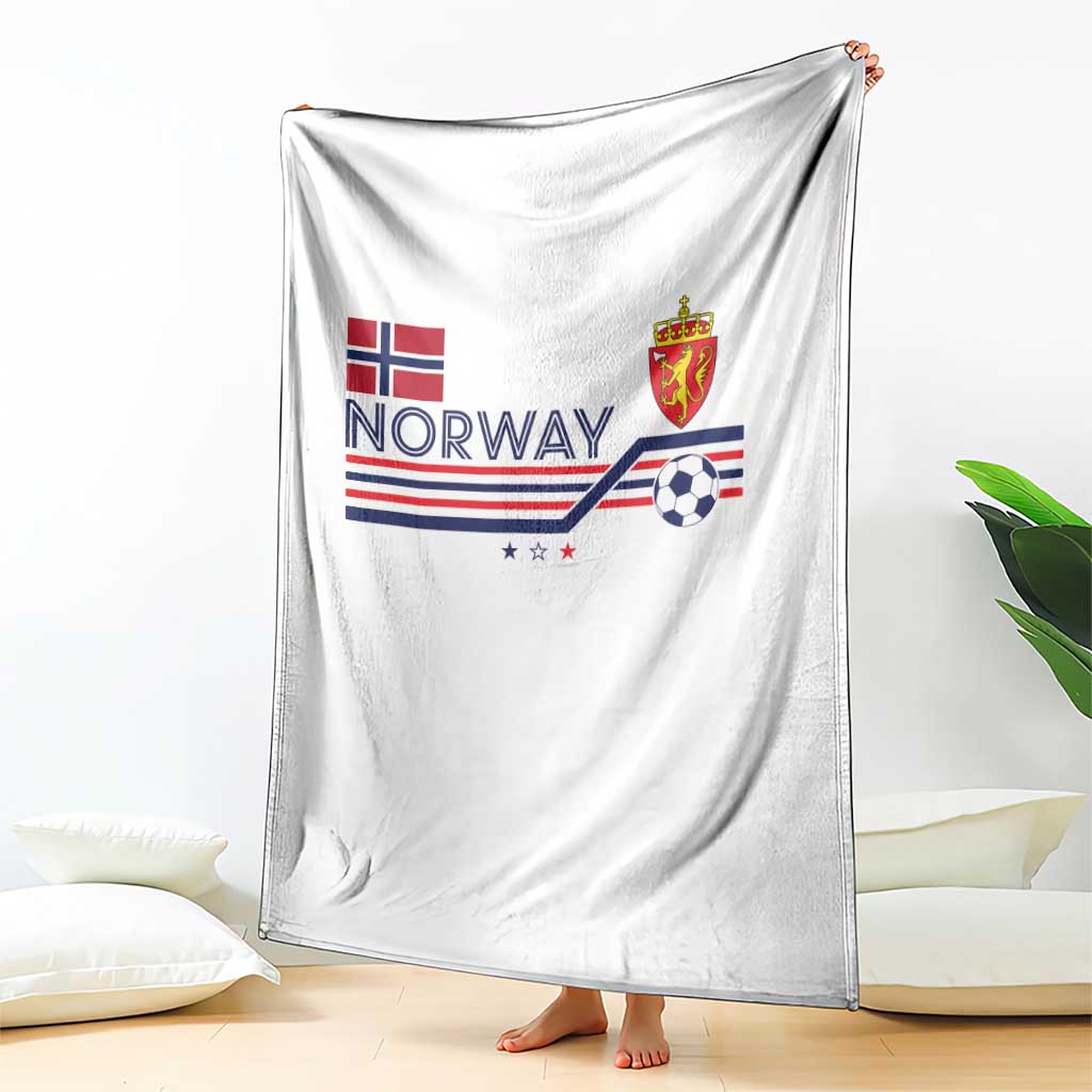 Classic Norway Football Emblem Graphic Throw Blanket Retro Norwegian Flag Coat of Arms Norge Soccer Fans TS02 Print Your Wear