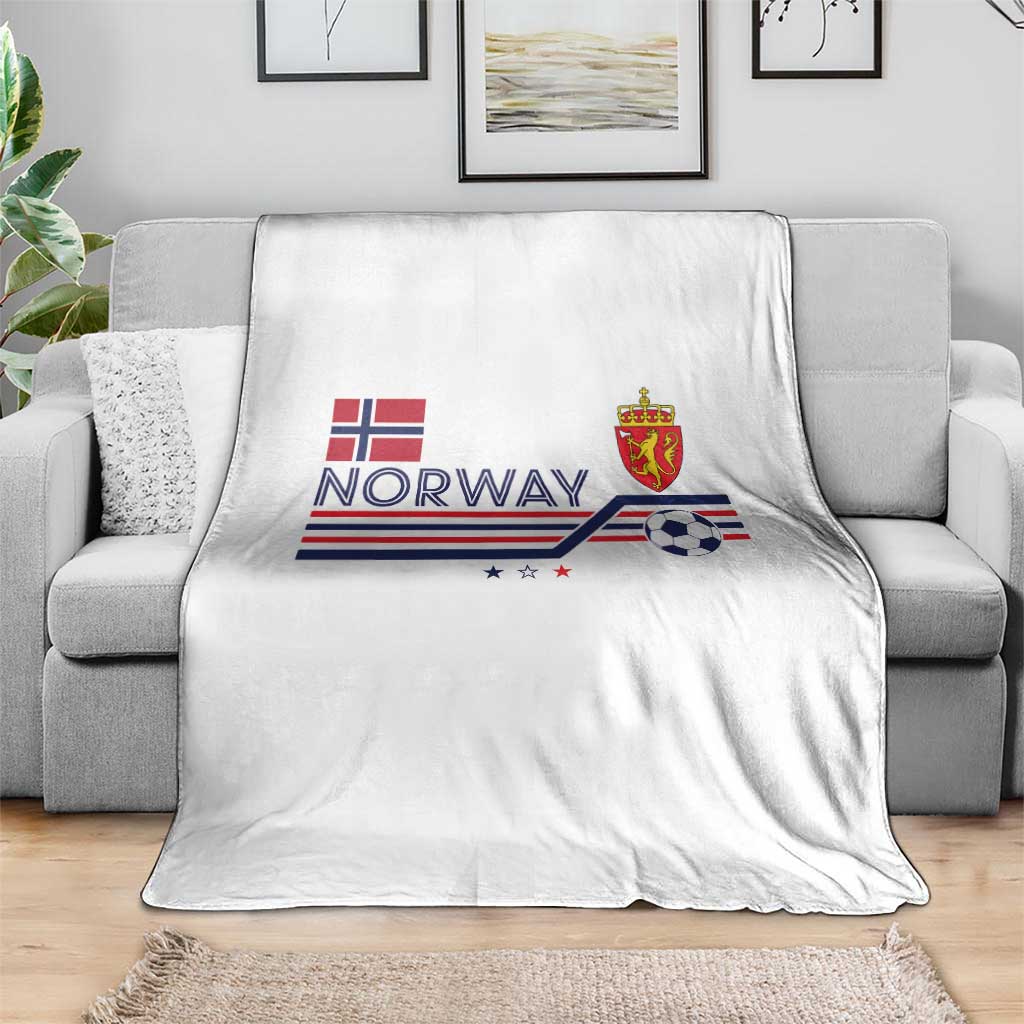 Classic Norway Football Emblem Graphic Throw Blanket Retro Norwegian Flag Coat of Arms Norge Soccer Fans TS02 Print Your Wear