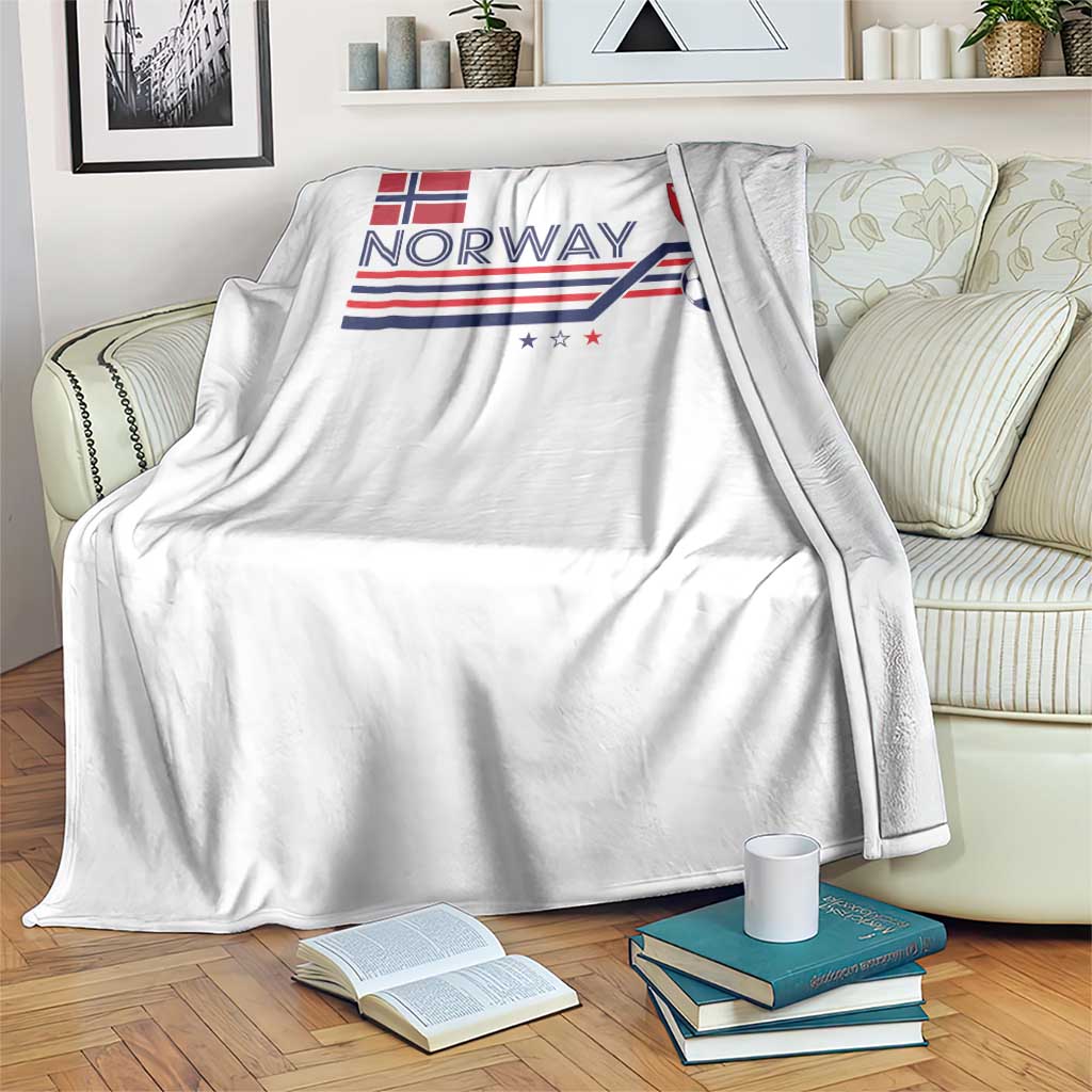 Classic Norway Football Emblem Graphic Throw Blanket Retro Norwegian Flag Coat of Arms Norge Soccer Fans TS02 Print Your Wear