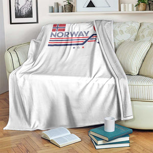 Classic Norway Football Emblem Graphic Throw Blanket Retro Norwegian Flag Coat of Arms Norge Soccer Fans TS02 Print Your Wear