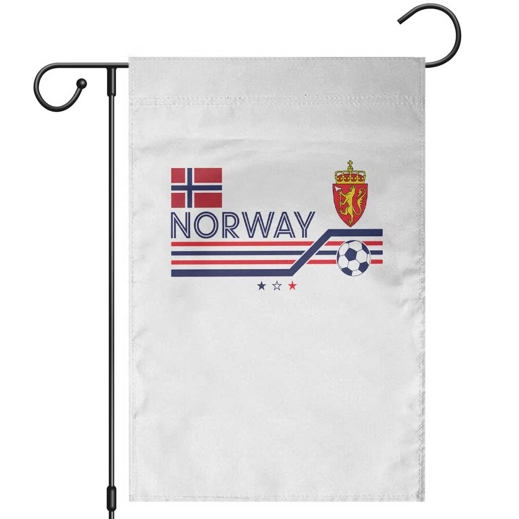 Classic Norway Football Emblem Graphic Garden Flag Retro Norwegian Flag Coat of Arms Norge Soccer Fans TS02 White Print Your Wear