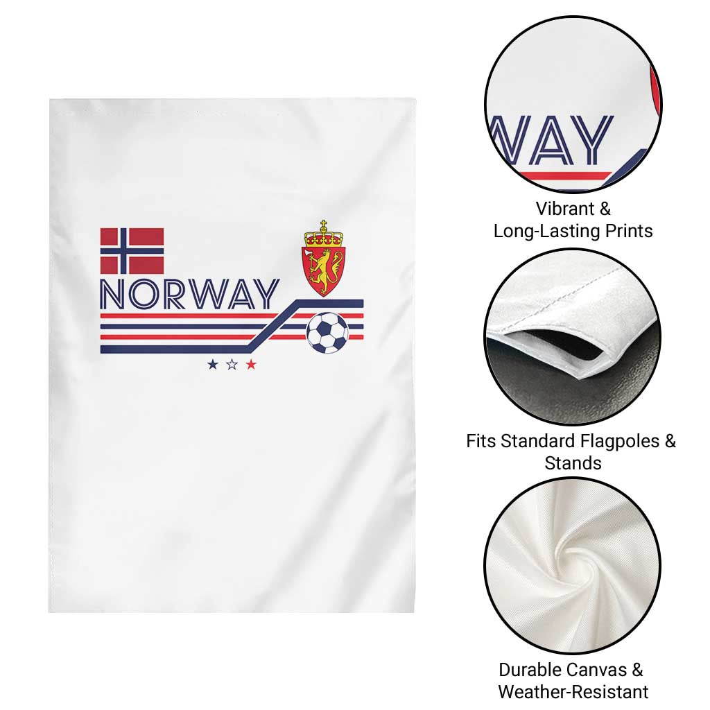 Classic Norway Football Emblem Graphic Garden Flag Retro Norwegian Flag Coat of Arms Norge Soccer Fans TS02 Print Your Wear