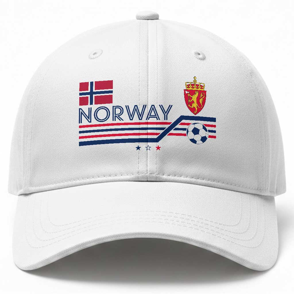 Classic Norway Football Emblem Graphic Baseball Cap Retro Norwegian Flag Coat of Arms Norge Soccer Fans TS02 Print Your Wear