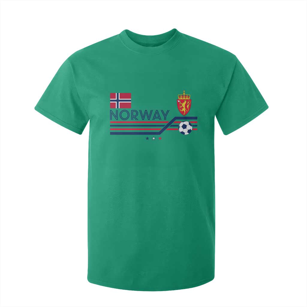 Classic Norway Football Emblem Graphic T Shirt For Kid Retro Norwegian Flag Coat of Arms Norge Soccer Fans TS02 Irish Green Print Your Wear
