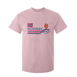 Classic Norway Football Emblem Graphic T Shirt For Kid Retro Norwegian Flag Coat of Arms Norge Soccer Fans TS02 Light Pink Print Your Wear