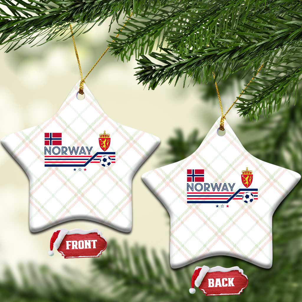 Classic Norway Football Emblem Graphic Ceramic Ornament Retro Norwegian Flag Coat of Arms Norge Soccer Fans TS02 Print Your Wear
