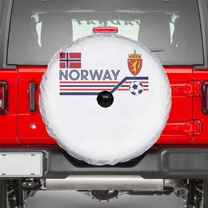 Classic Norway Football Emblem Graphic Spare Tire Cover Retro Norwegian Flag Coat of Arms Norge Soccer Fans TS02 White Print Your Wear