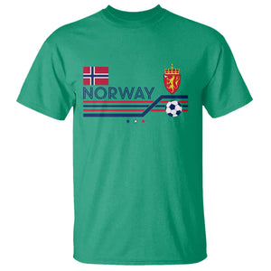 Classic Norway Football Emblem Graphic T Shirt Retro Norwegian Flag Coat of Arms Norge Soccer Fans TS02 Irish Green Print Your Wear