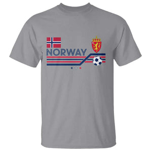 Classic Norway Football Emblem Graphic T Shirt Retro Norwegian Flag Coat of Arms Norge Soccer Fans TS02 Sport Gray Print Your Wear