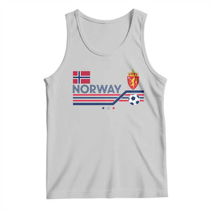 Classic Norway Football Emblem Graphic Tank Top Retro Norwegian Flag Coat of Arms Norge Soccer Fans TS02 Ash Print Your Wear