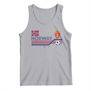 Classic Norway Football Emblem Graphic Tank Top Retro Norwegian Flag Coat of Arms Norge Soccer Fans TS02 Athletic Heather Print Your Wear