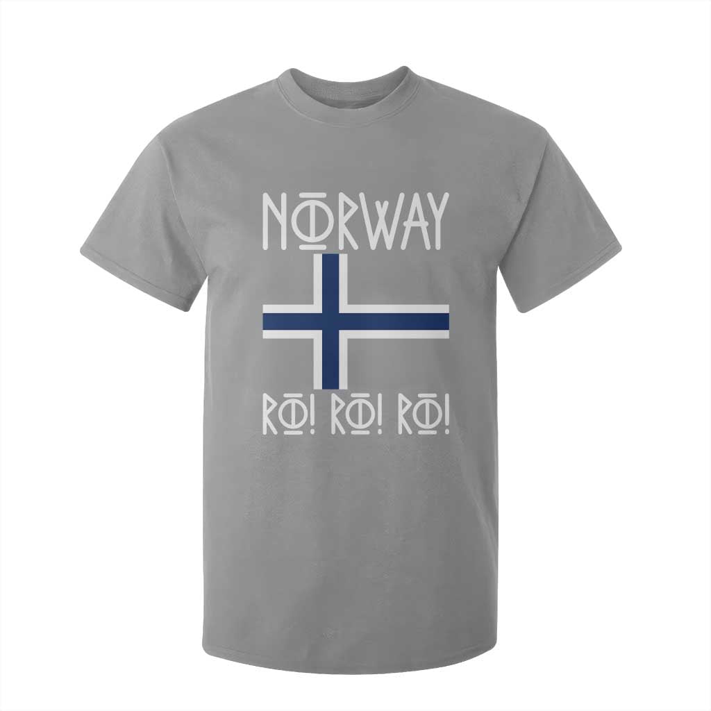 Norway Flag Ro Ro Ro Norse Rune Typography Graphic T Shirt For Kid Norge Football Fans Norwegian Pride TS02 Sport Gray Print Your Wear