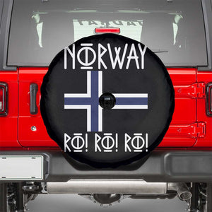 Norway Flag Ro Ro Ro Norse Rune Typography Graphic Spare Tire Cover Norge Football Fans Norwegian Pride TS02 Black Print Your Wear