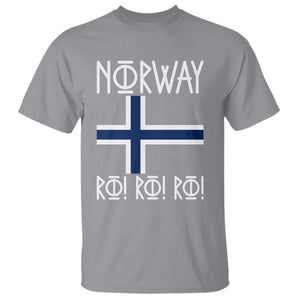 Norway Flag Ro Ro Ro Norse Rune Typography Graphic T Shirt Norge Football Fans Norwegian Pride TS02 Sport Gray Print Your Wear